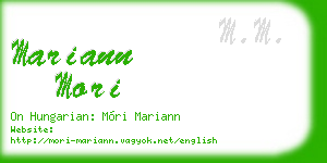 mariann mori business card